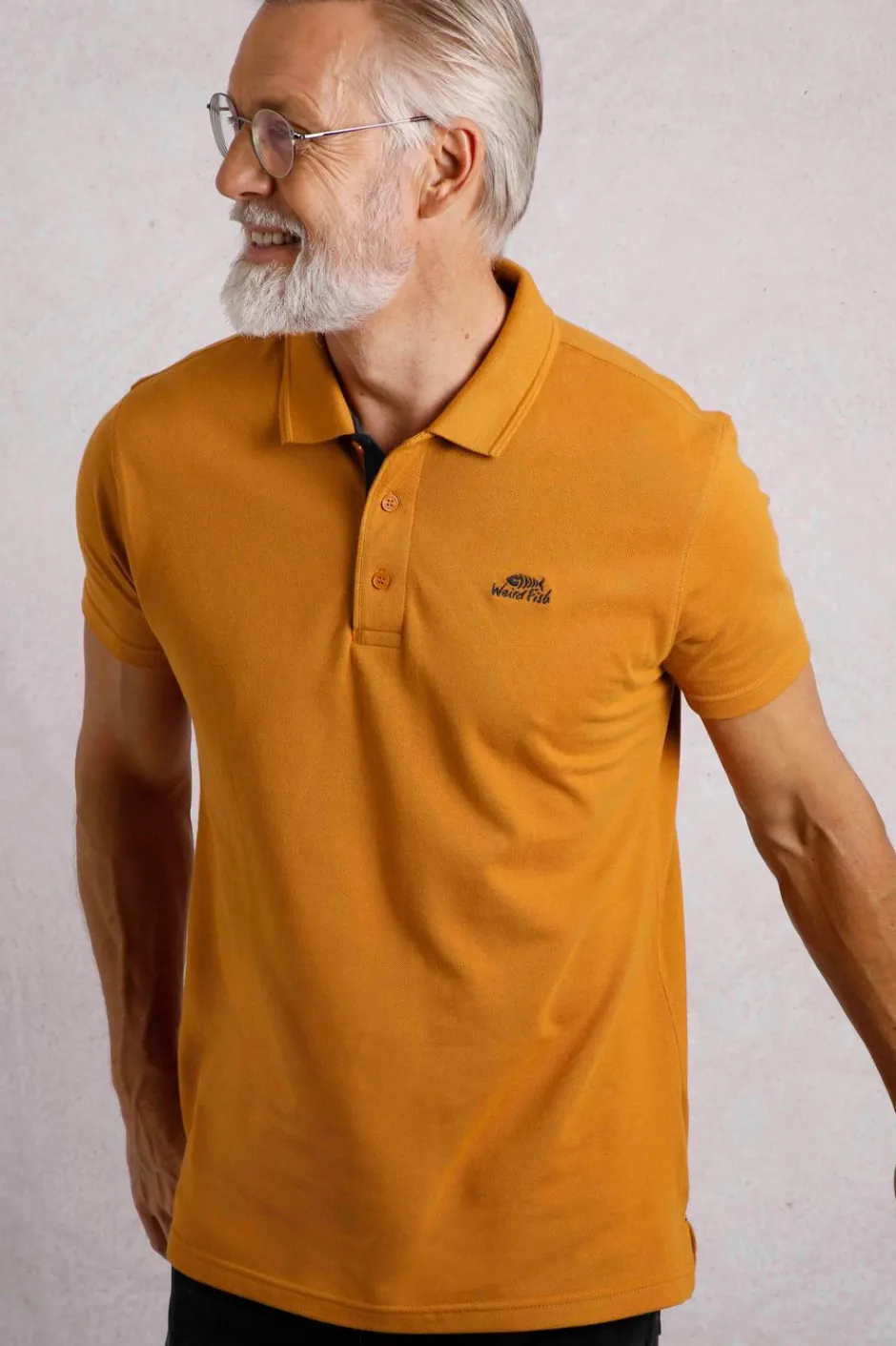 Weird Fish Polo & Rugby Shirts|Miles Organic Cotton Pique Polo Caramel