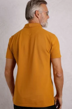 Weird Fish Polo & Rugby Shirts|Miles Organic Cotton Pique Polo Caramel
