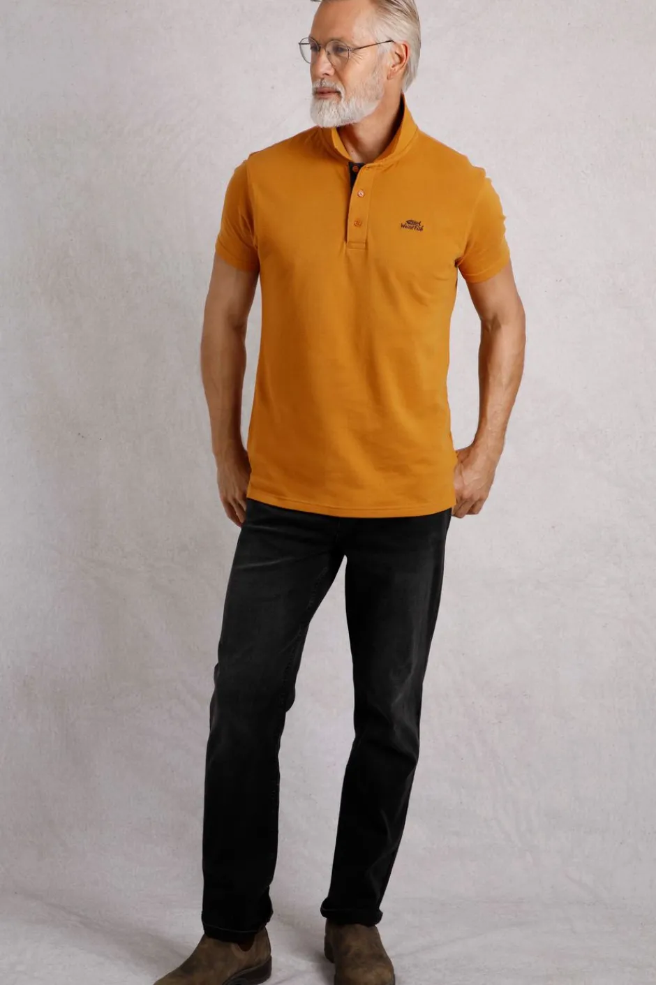 Weird Fish Polo & Rugby Shirts|Miles Organic Cotton Pique Polo Caramel