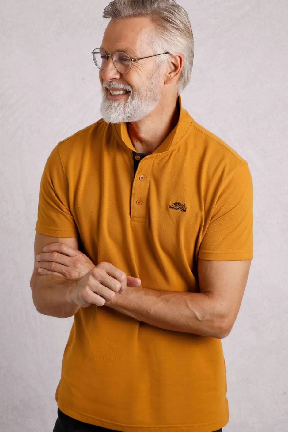 Weird Fish Polo & Rugby Shirts|Miles Organic Cotton Pique Polo Caramel