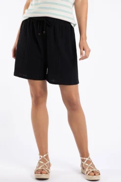 Weird Fish Shorts|Mima Broderie Beach Shorts Black