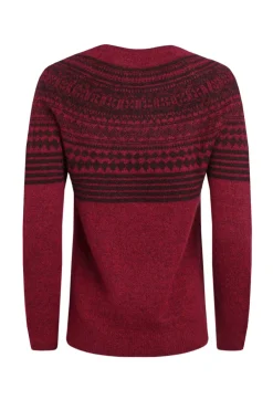 Weird Fish Jumpers & Cardigans|Knitwear|Miska Eco Fair Isle Jumper Rhubarb
