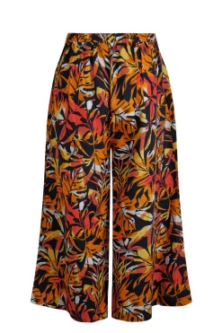Weird Fish Leggings|Jumpsuits & Playsuits|Mossa Printed Linen Rich Culottes Caramel