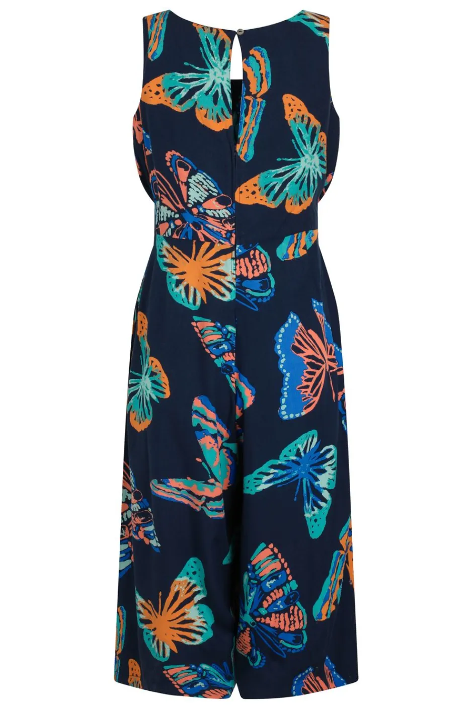 Weird Fish Dresses|Leggings|Nalani LivaEco™ Printed Viscose Jumpsuit Dark Blue