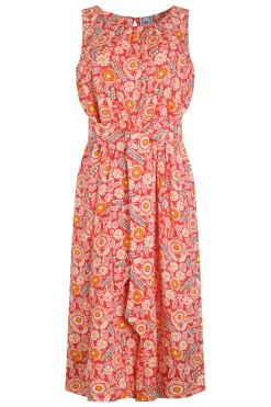 Weird Fish Dresses|Leggings|Nalani LivaEco™ Printed Viscose Jumpsuit Tango Red