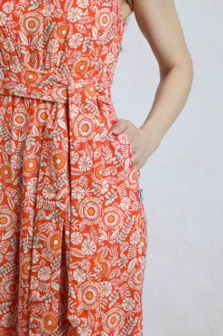 Weird Fish Dresses|Leggings|Nalani LivaEco™ Printed Viscose Jumpsuit Tango Red