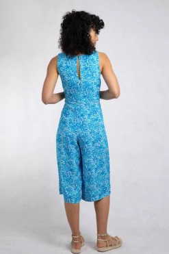 Weird Fish Dresses|Leggings|Nalani LivaEco™ Printed Viscose Jumpsuit Azure