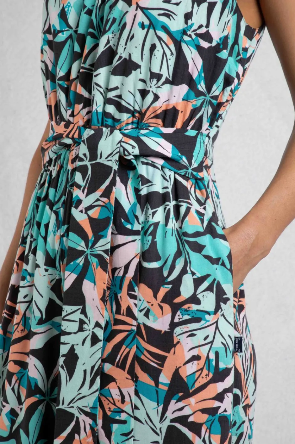 Weird Fish Dresses|Leggings|Nalani LivaEco™ Printed Viscose Jumpsuit Aqua blue