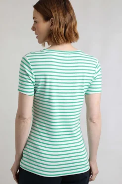 Weird Fish Tunics|Tops & T-Shirts|Natalie Organic Cotton Striped Crew Neck T-Shirt Peapod