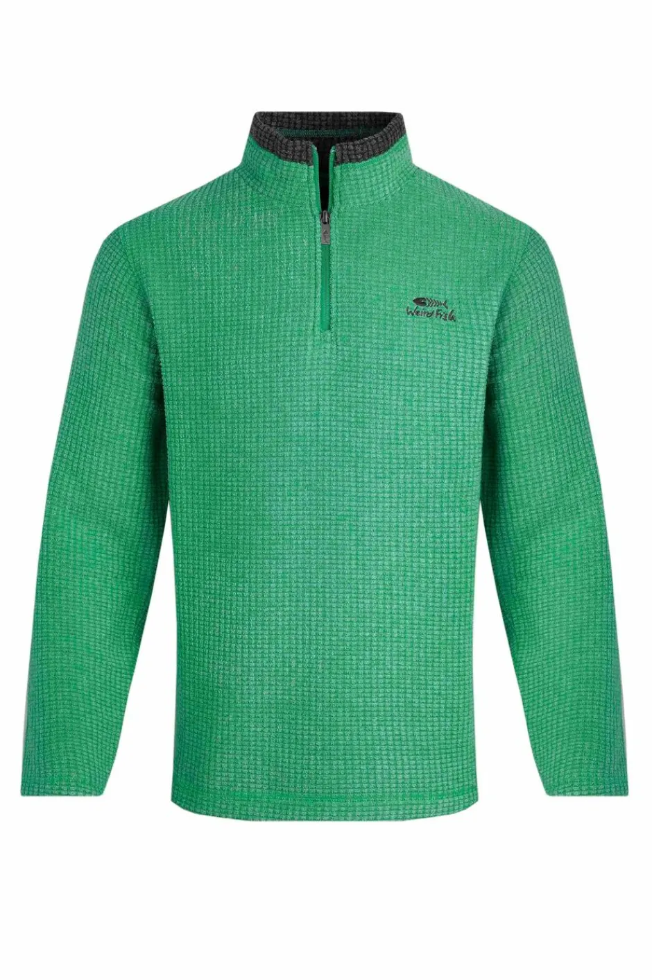 Weird Fish Fleece|Newark Eco 1/4 Zip Grid Fleece Dark Green