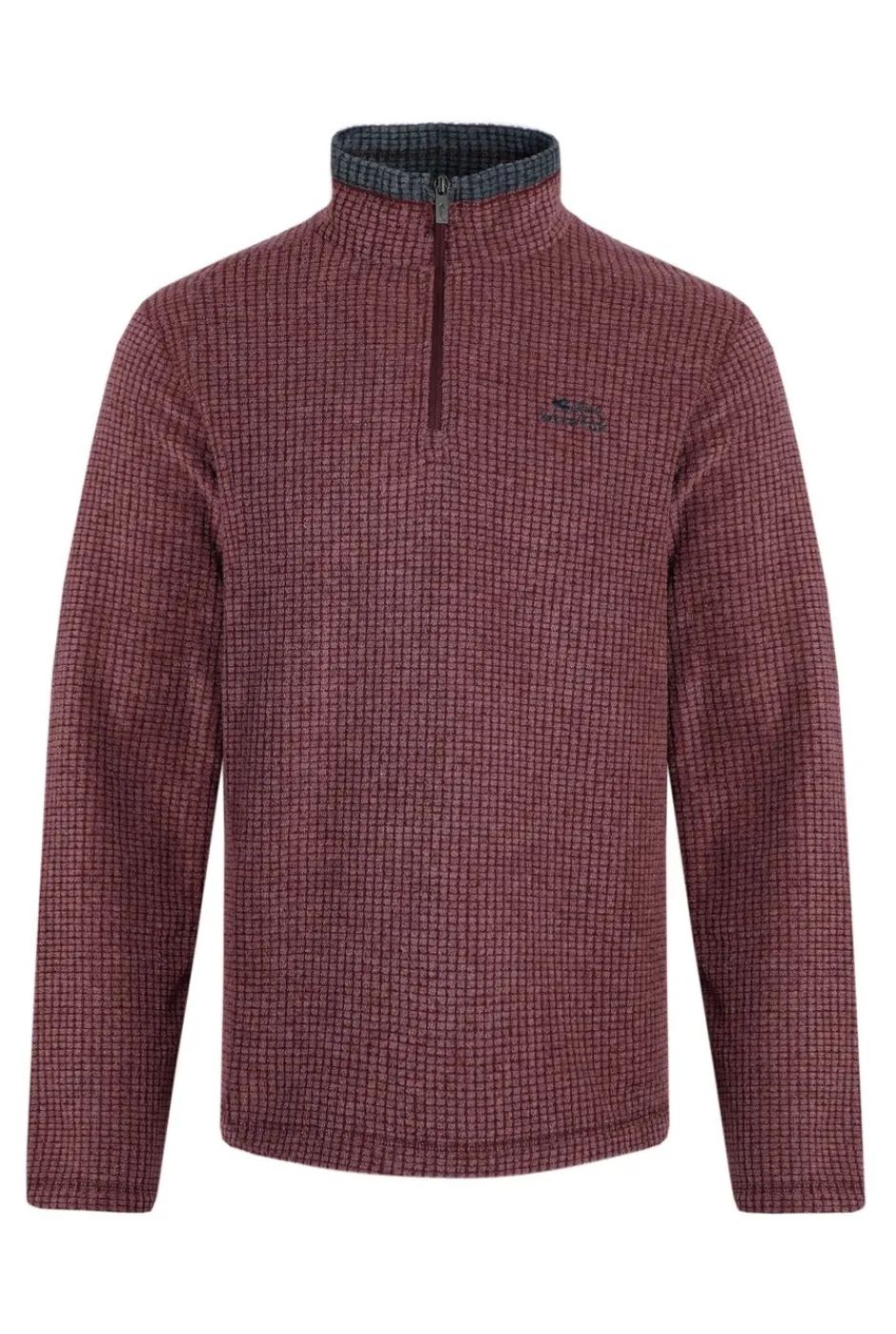 Weird Fish Fleece|Newark Eco 1/4 Zip Grid Fleece Garnet