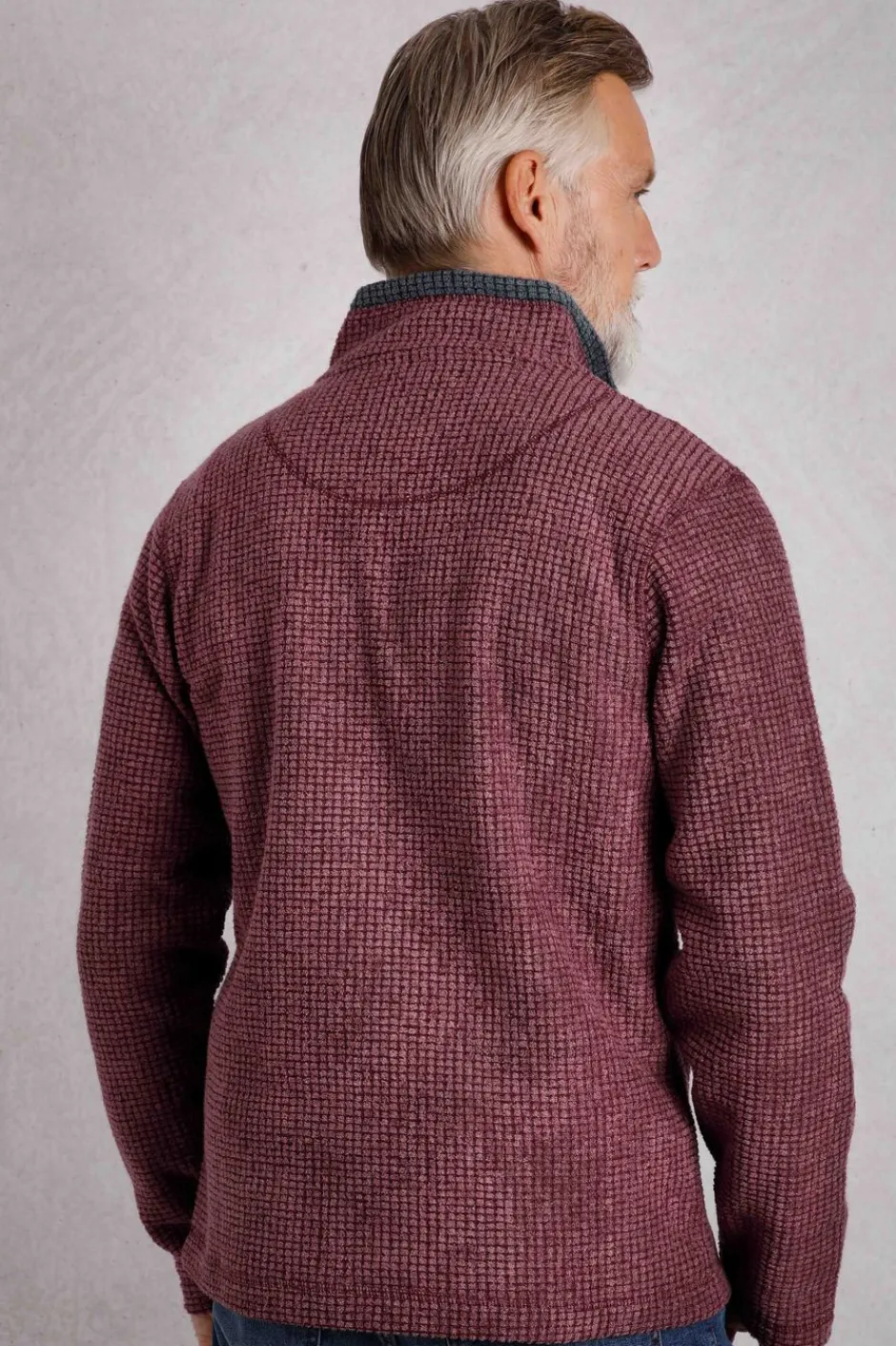 Weird Fish Fleece|Newark Eco 1/4 Zip Grid Fleece Garnet