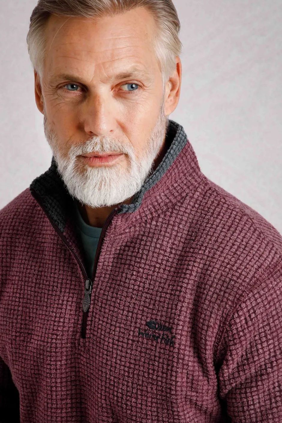 Weird Fish Fleece|Newark Eco 1/4 Zip Grid Fleece Garnet