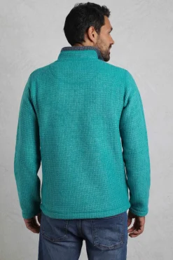 Weird Fish Fleece|Newark Eco 1/4 Zip Grid Fleece Viridis