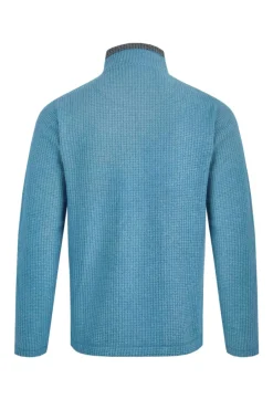 Weird Fish Fleece|Newark Eco 1/4 Zip Grid Fleece Sky Blue