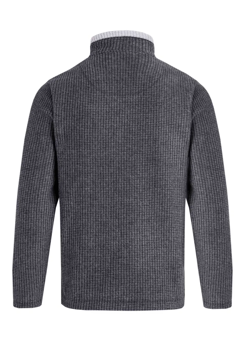Weird Fish Fleece|Newark Eco 1/4 Zip Grid Fleece Washed Black