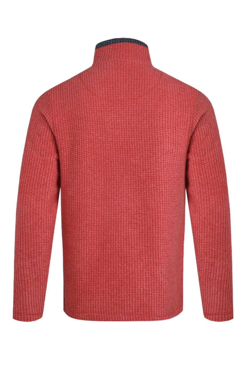 Weird Fish Fleece|Newark Eco 1/4 Zip Grid Fleece Barberry Red Marl