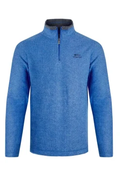 Weird Fish Fleece|Newark Eco 1/4 Zip Grid Fleece Blue