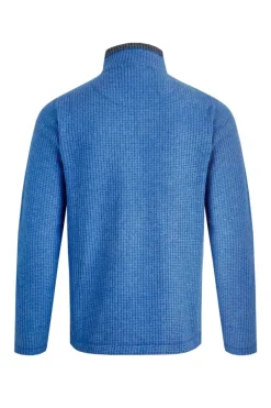 Weird Fish Fleece|Newark Eco 1/4 Zip Grid Fleece Blue