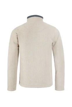 Weird Fish Fleece|Newark Eco 1/4 Zip Grid Fleece Ecru