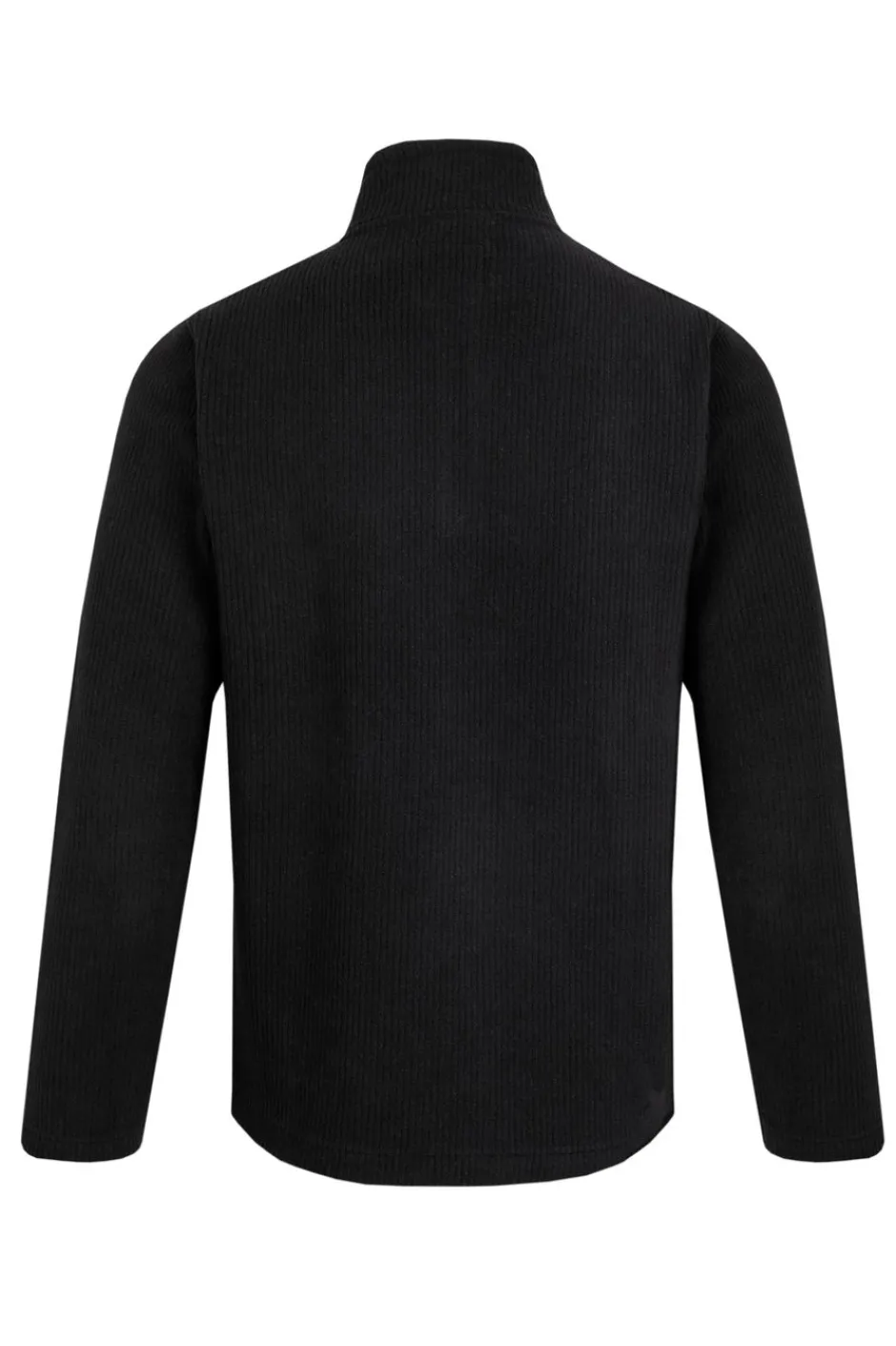 Weird Fish Fleece|Newport 1/4 Zip Rib Fleece Washed Black