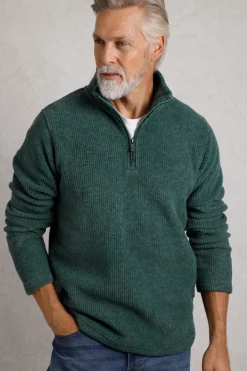 Weird Fish Fleece|Newport 1/4 Zip Rib Fleece Ivy