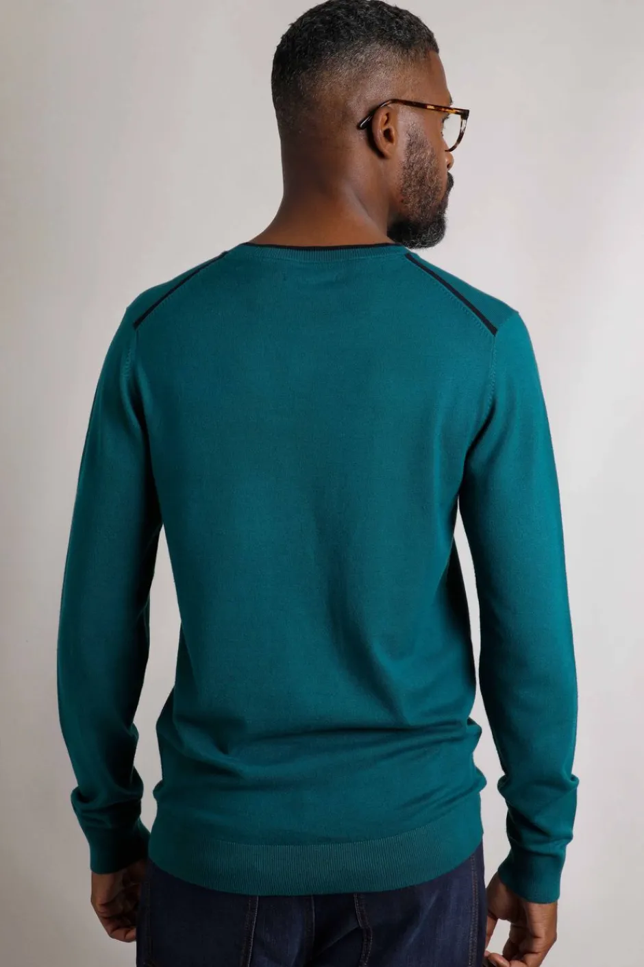 Weird Fish Jumpers & Knitwear|Noah Crew Neck Fine Knit Jumper Mineral Blue