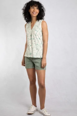 Weird Fish Tunics|Tops & T-Shirts|Nonno Organic Cotton Printed Jersey Vest Viridis
