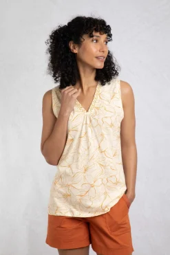 Weird Fish Tunics|Tops & T-Shirts|Nonno Organic Cotton Printed Jersey Vest Mustard