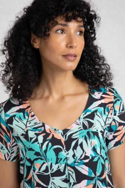 Weird Fish Tunics|Tops & T-Shirts|Nuri LivaEco™ Viscose Printed Tunic Aqua blue