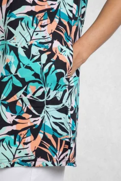 Weird Fish Tunics|Tops & T-Shirts|Nuri LivaEco™ Viscose Printed Tunic Aqua blue