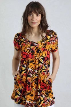 Weird Fish Tunics|Tops & T-Shirts|Nuri LivaEco™ Viscose Printed Tunic Caramel