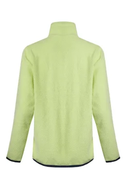 Weird Fish Fleece|Odina Eco 1/4 Zip Zig Zag Fleece Acid Lime