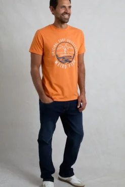 Weird Fish T-Shirts|Paddle Front Print Graphic T-Shirt Pumpkin