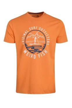 Weird Fish T-Shirts|Paddle Front Print Graphic T-Shirt Pumpkin