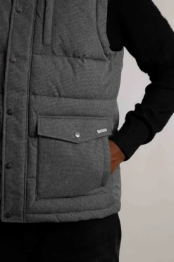 Weird Fish Coats, Jackets And Gilets|Padstow Houndstooth Puffer Gilet Anthracite