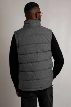 Weird Fish Coats, Jackets And Gilets|Padstow Houndstooth Puffer Gilet Anthracite