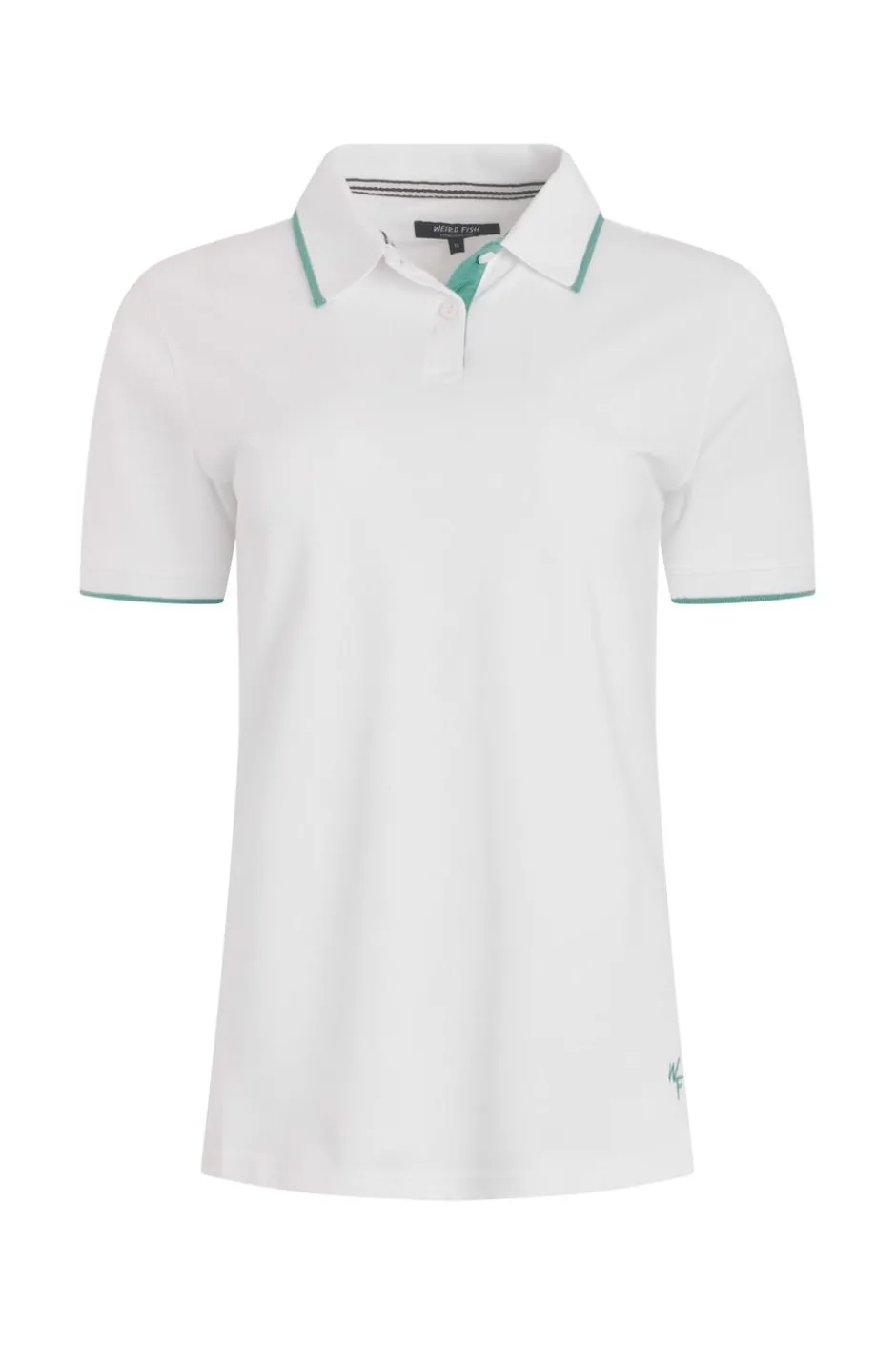 Weird Fish Tunics|Tops & T-Shirts|Pammie Organic Cotton Pique Polo Shirt White