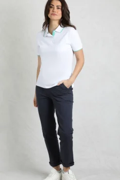 Weird Fish Tunics|Tops & T-Shirts|Pammie Organic Cotton Pique Polo Shirt White