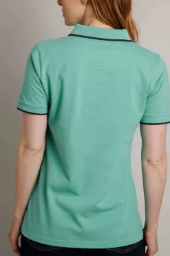 Weird Fish Tunics|Tops & T-Shirts|Pammie Organic Cotton Pique Polo Shirt Aqua Marine