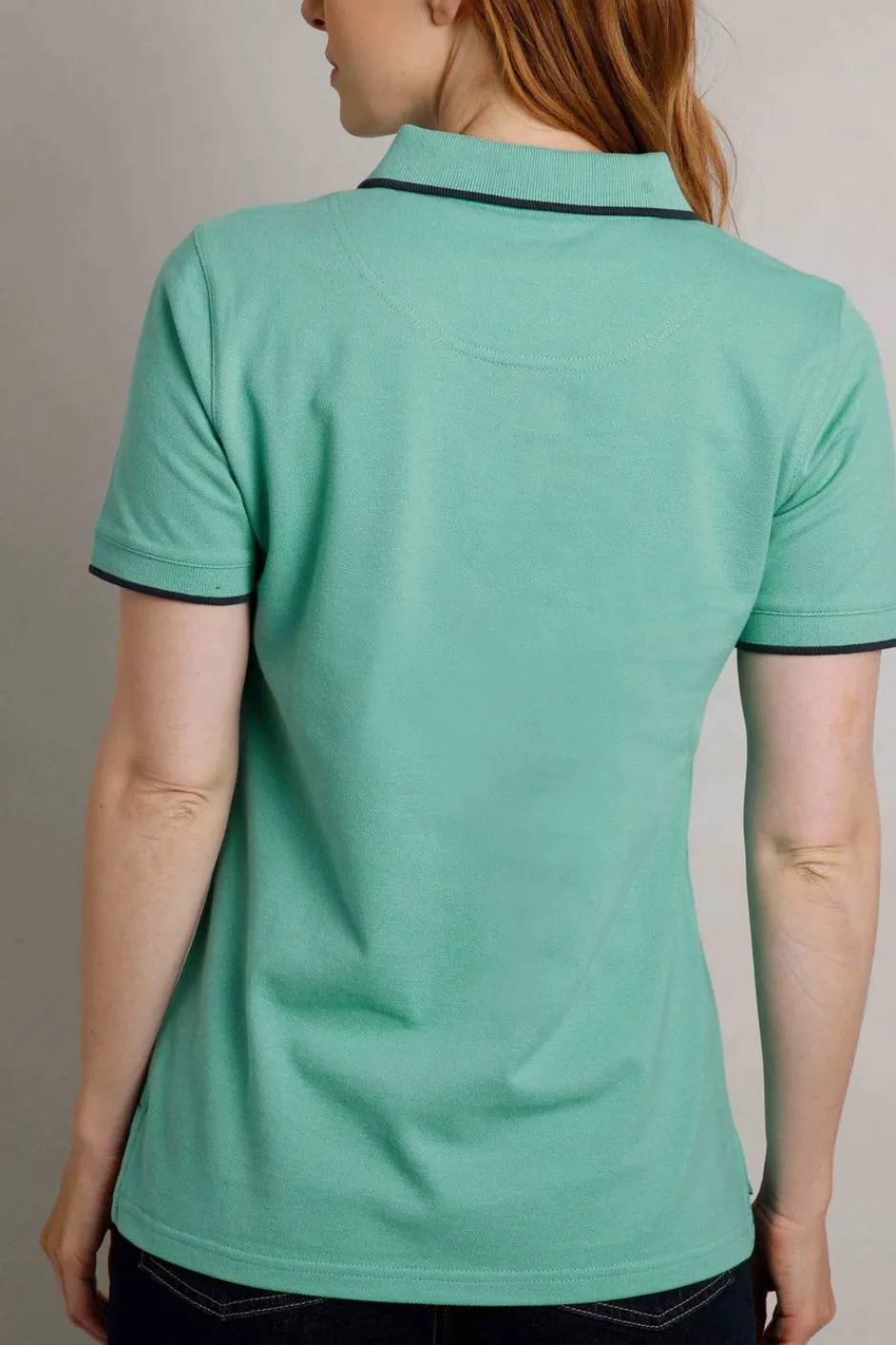 Weird Fish Tunics|Tops & T-Shirts|Pammie Organic Cotton Pique Polo Shirt Aqua Marine