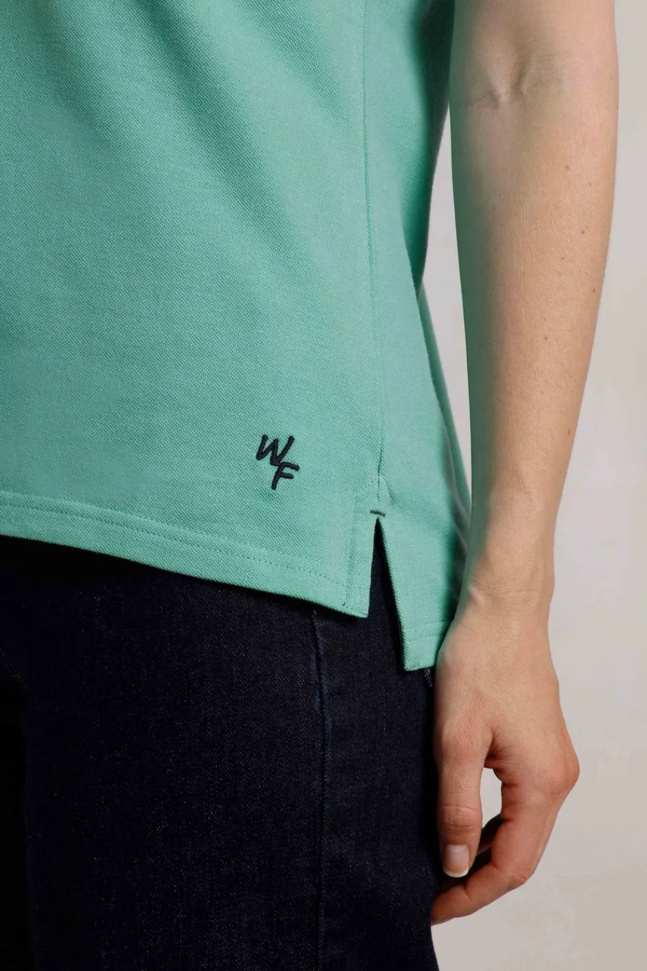 Weird Fish Tunics|Tops & T-Shirts|Pammie Organic Cotton Pique Polo Shirt Aqua Marine