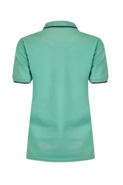 Weird Fish Tunics|Tops & T-Shirts|Pammie Organic Cotton Pique Polo Shirt Aqua Marine