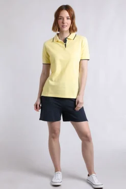 Weird Fish Tunics|Tops & T-Shirts|Pammie Organic Cotton Pique Polo Shirt Yellow