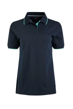 Weird Fish Tunics|Tops & T-Shirts|Pammie Organic Cotton Pique Polo Shirt Navy