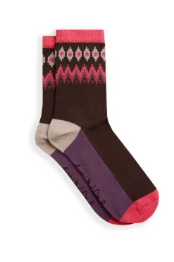 Weird Fish Socks & Tights|Socks & Tights|Parade Patterned Socks 3 Pack Brick Orange