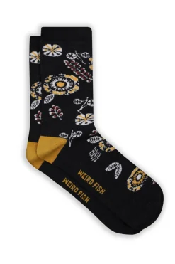 Weird Fish Socks & Tights|Socks & Tights|Parade Patterned Socks 3 Pack Deep Amber