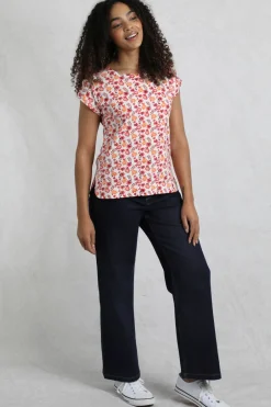 Weird Fish Tunics|Tops & T-Shirts|Paw Paw Organic Cotton Printed T-Shirt Apricot