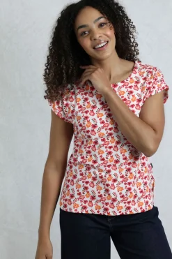 Weird Fish Tunics|Tops & T-Shirts|Paw Paw Organic Cotton Printed T-Shirt Apricot