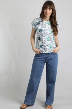 Weird Fish Tunics|Tops & T-Shirts|Paw Paw Organic Cotton Printed T-Shirt Cream